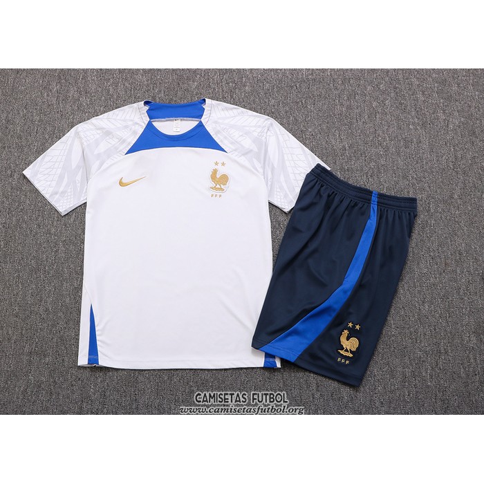 Chandal del Francia Manga Corta 2022/2023 Blanco - Pantalon Corto